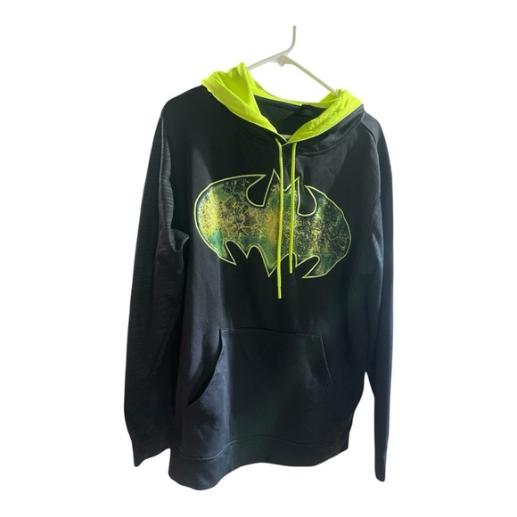 D.C Comics Black Hoodie with Green Batman Logo - Picture 2 of 6